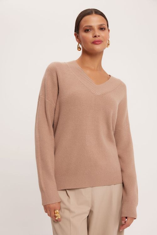 Dzianinowy sweter z modalem