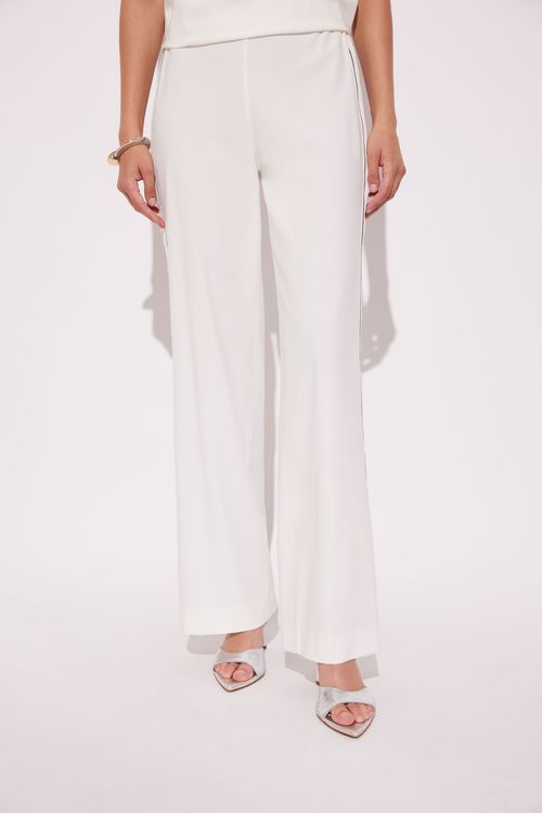 Eleganckie spodnie z kontrastowymi elementami