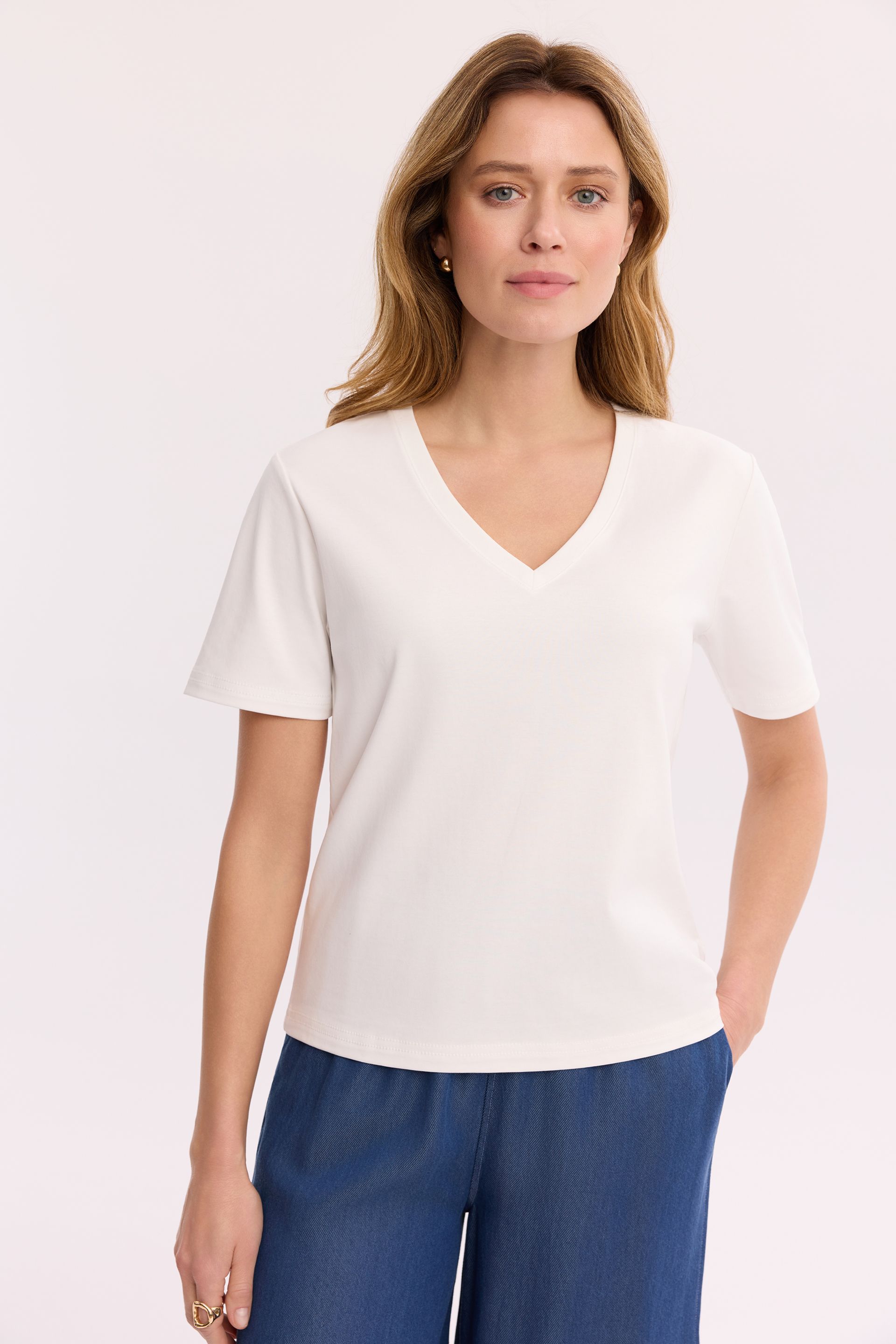 Bawełniany t-shirt w białym kolorze
