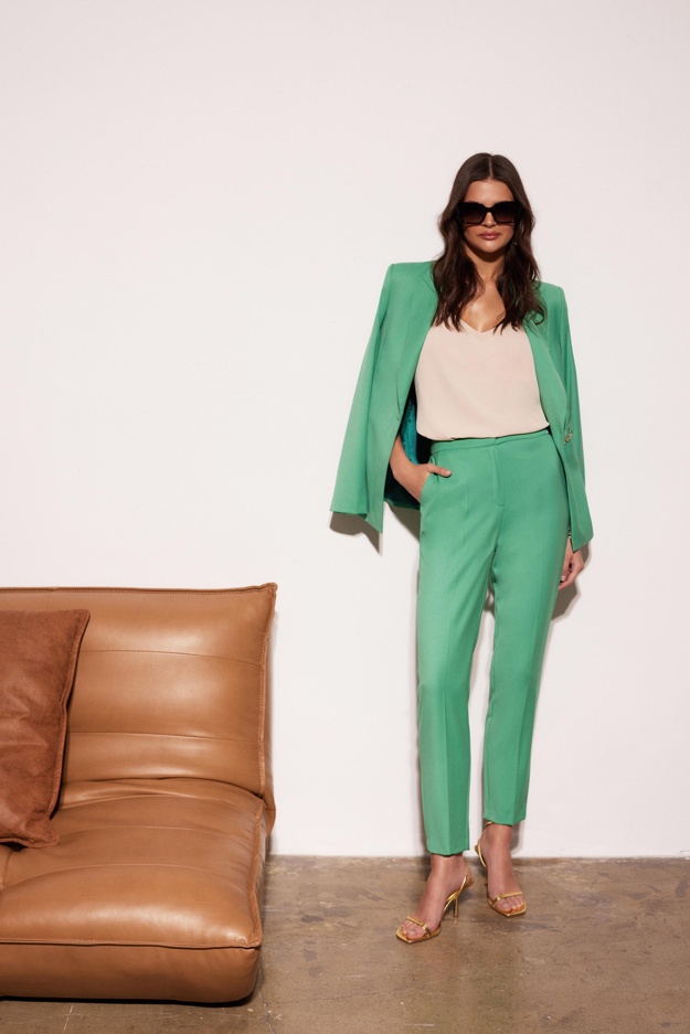 Eleganckie zielone spodnie Makalu