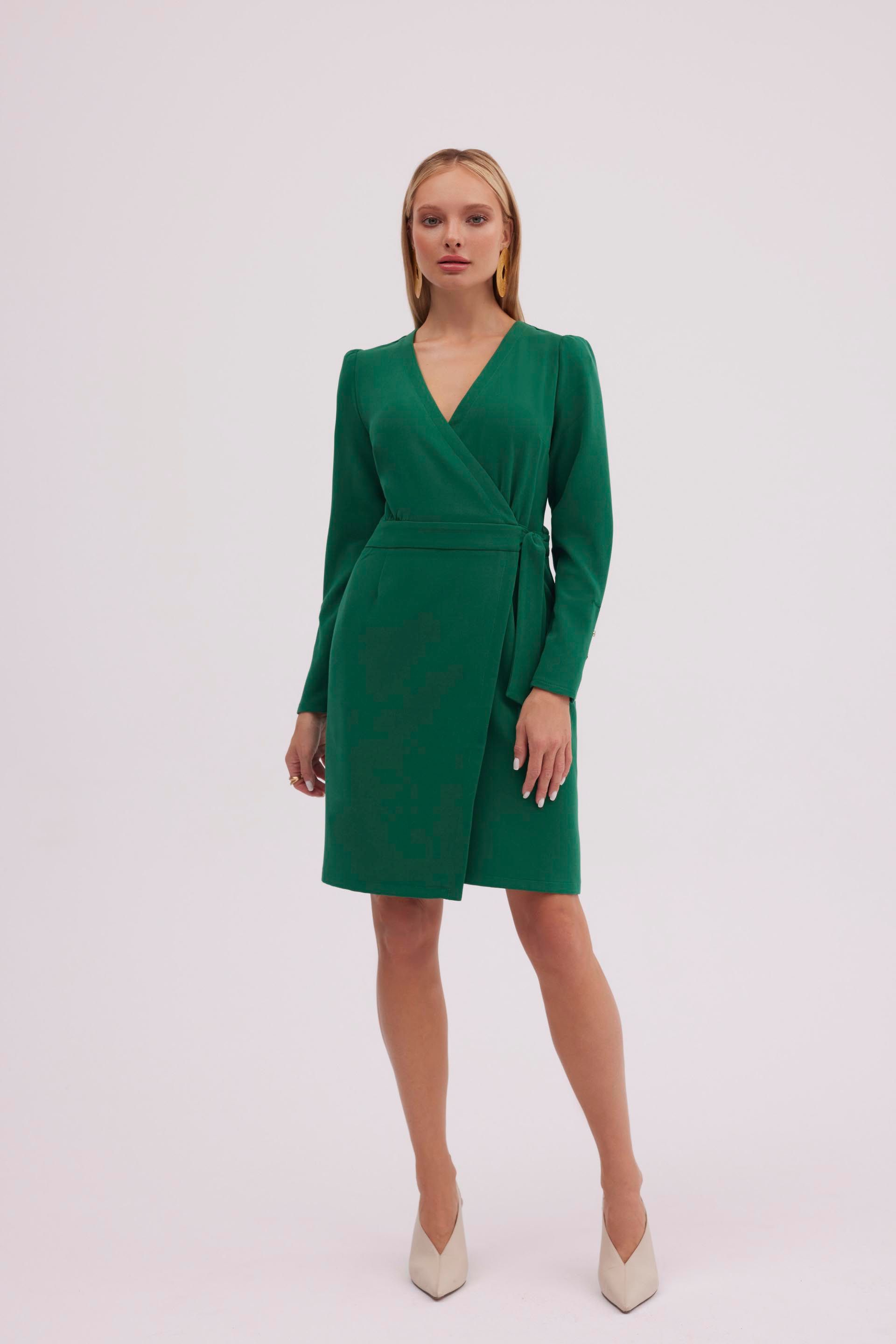 Elegancka zielona sukienka Makalu