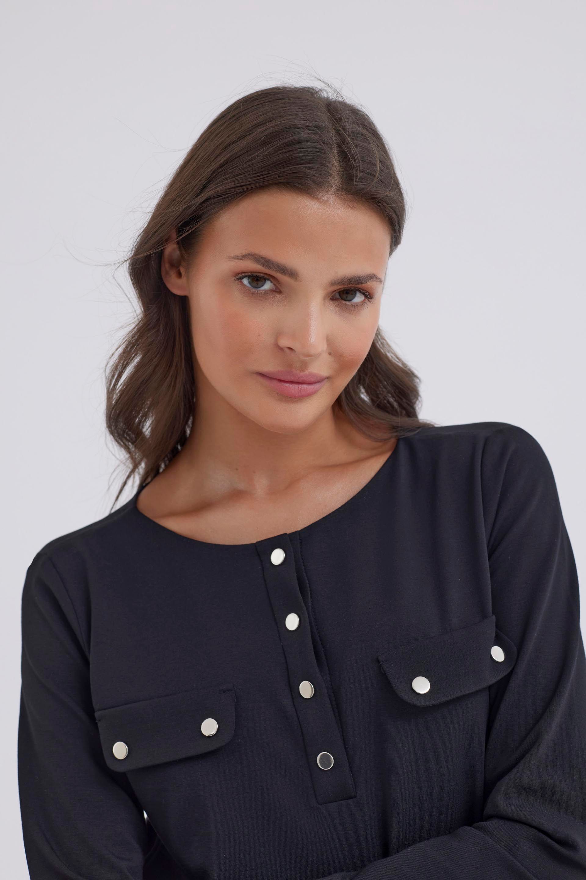 Dzianinowa czarna bluza Makalu