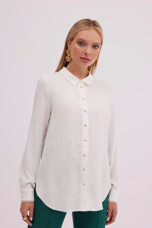 Elegancka koszula w kolorze ecru