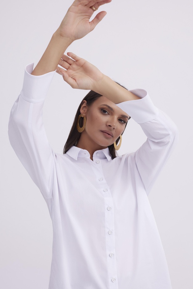 Bawełniana biała koszula Makalu