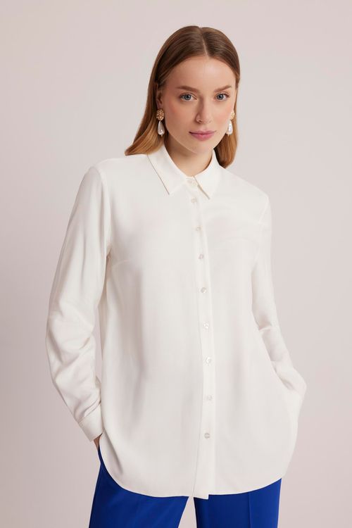 Elegancka koszula w kolorze ecru
