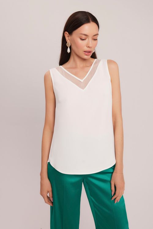 Elegancki top w kolorze ecru