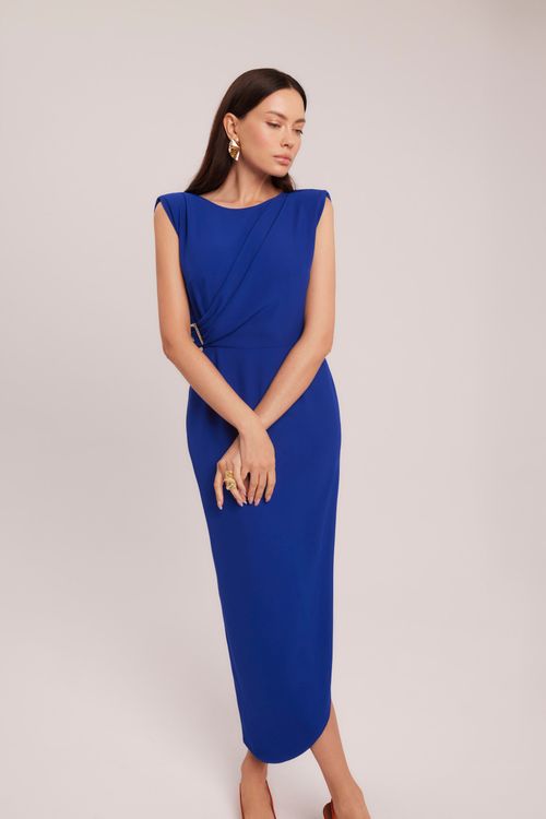 Elegancka kobaltowa sukienka