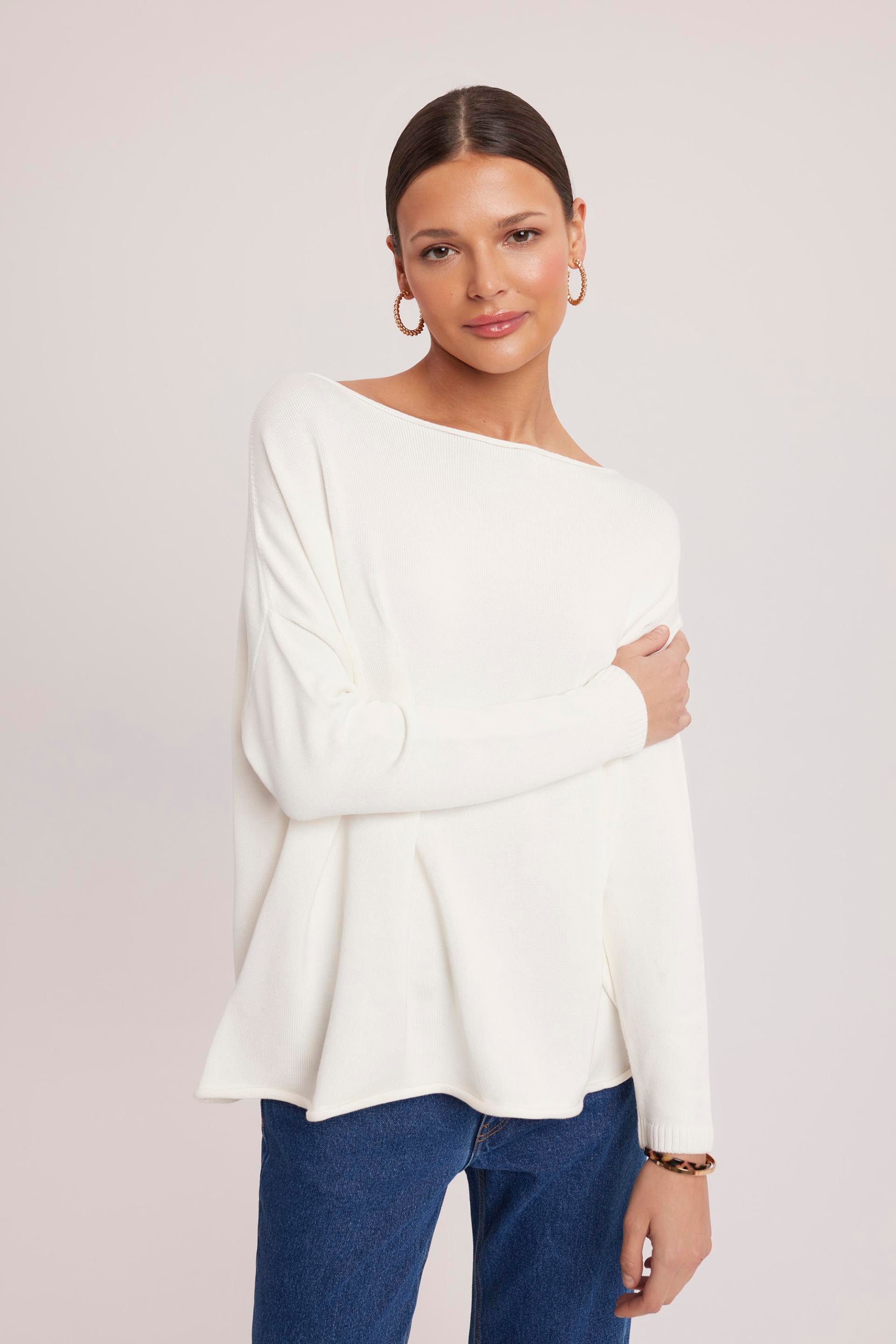 Dzianinowy sweter w kolorze ecru Makalu