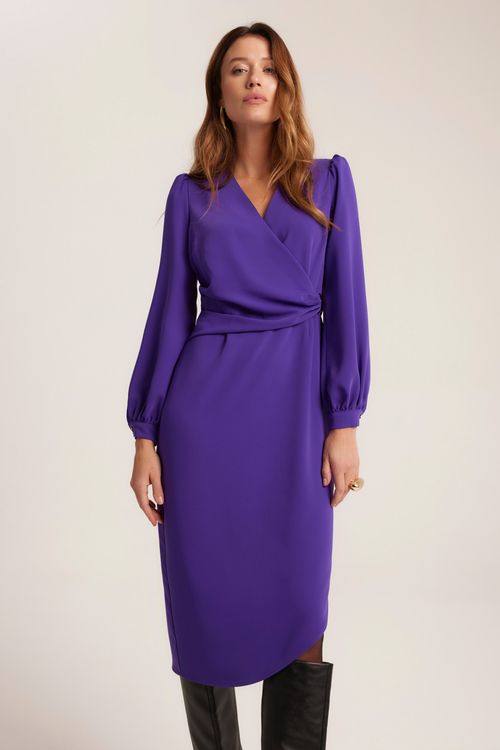 Asymetryczna fioletowa sukienka44