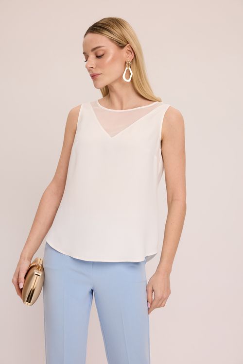 Elegancka bluzka w kolorze ecru