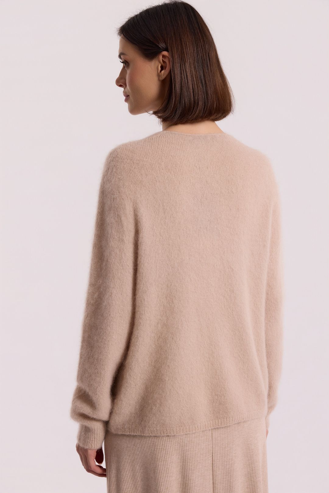 Moherowy sweter z domieszką wełny merino| Makalu