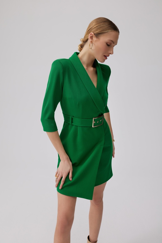 Elegancka sukienka o zielonym kolorze Makalu