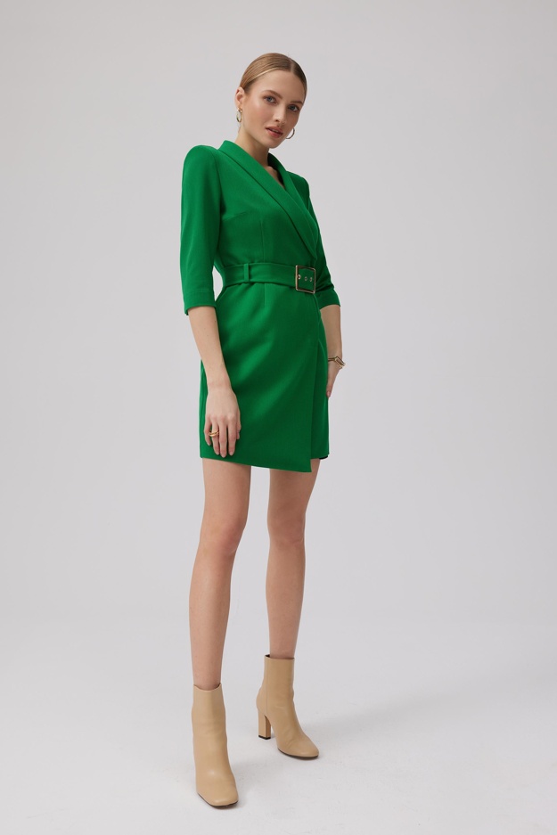 Elegancka sukienka o zielonym kolorze Makalu