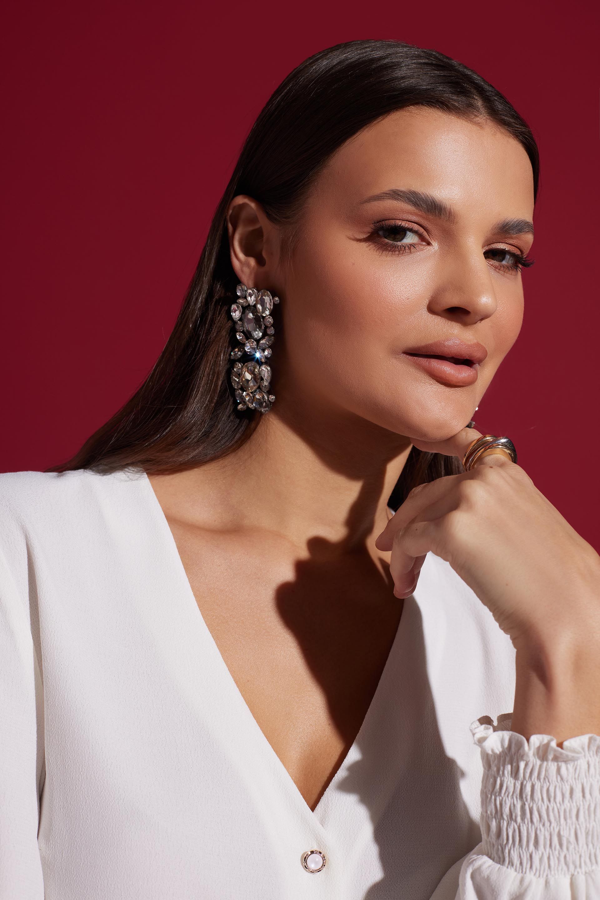Biała koszula z eleganckiej tkaniny Makalu