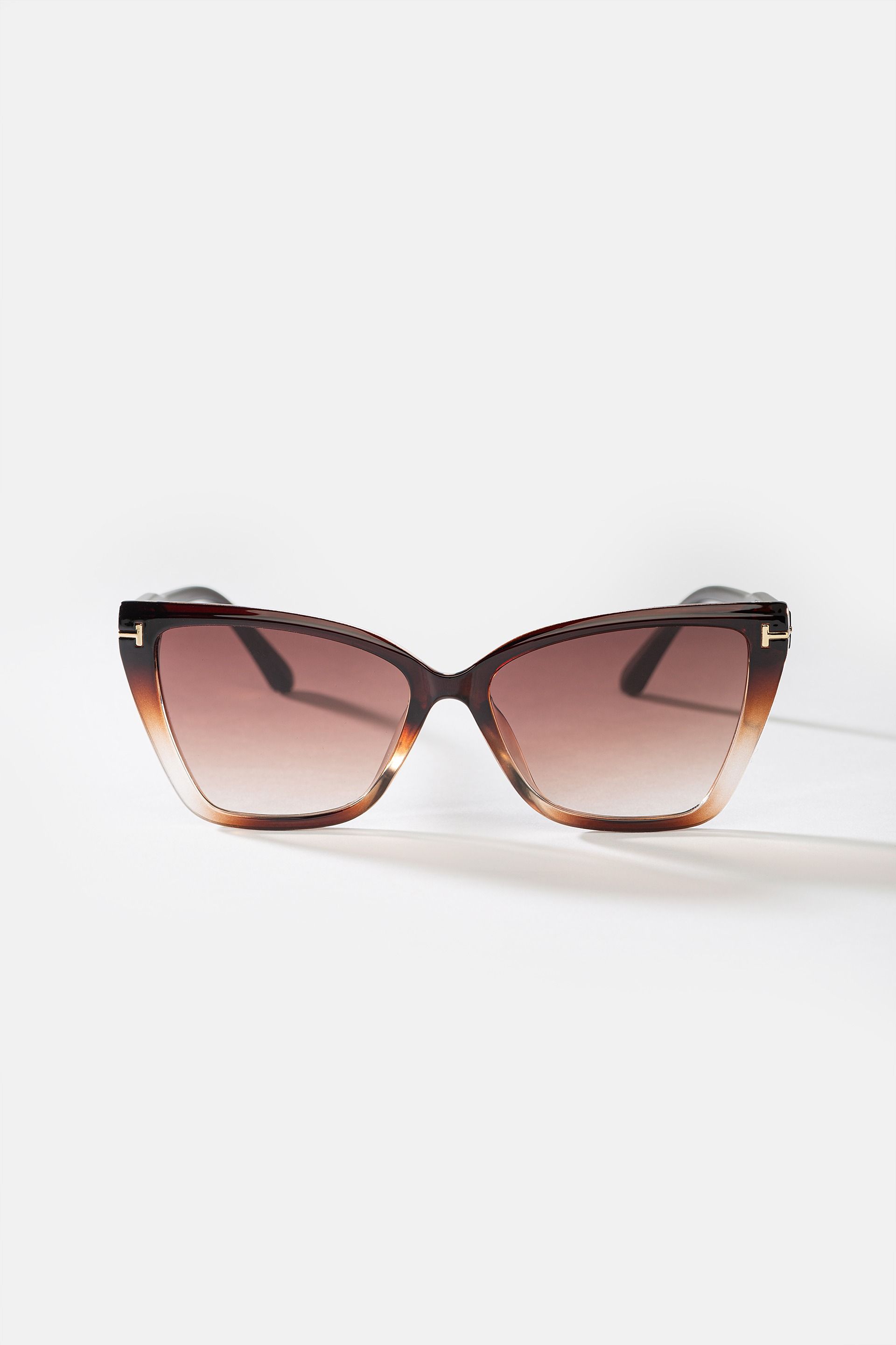 Brązowe okulary przeciwsłoneczne damskie UV400