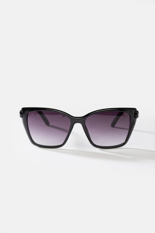 Czarne okulary przeciwsłoneczne damskie UV400 – klasyczne