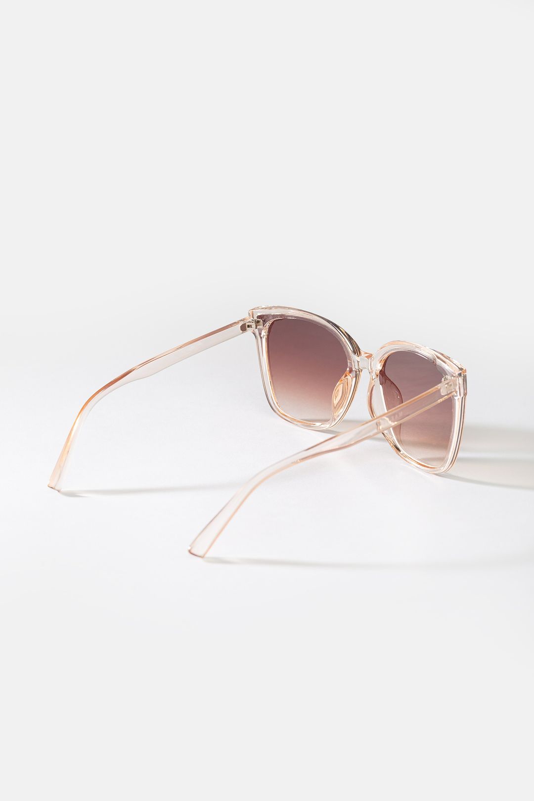 Brązowe okulary przeciwsłoneczne damskie UV400 transparentne