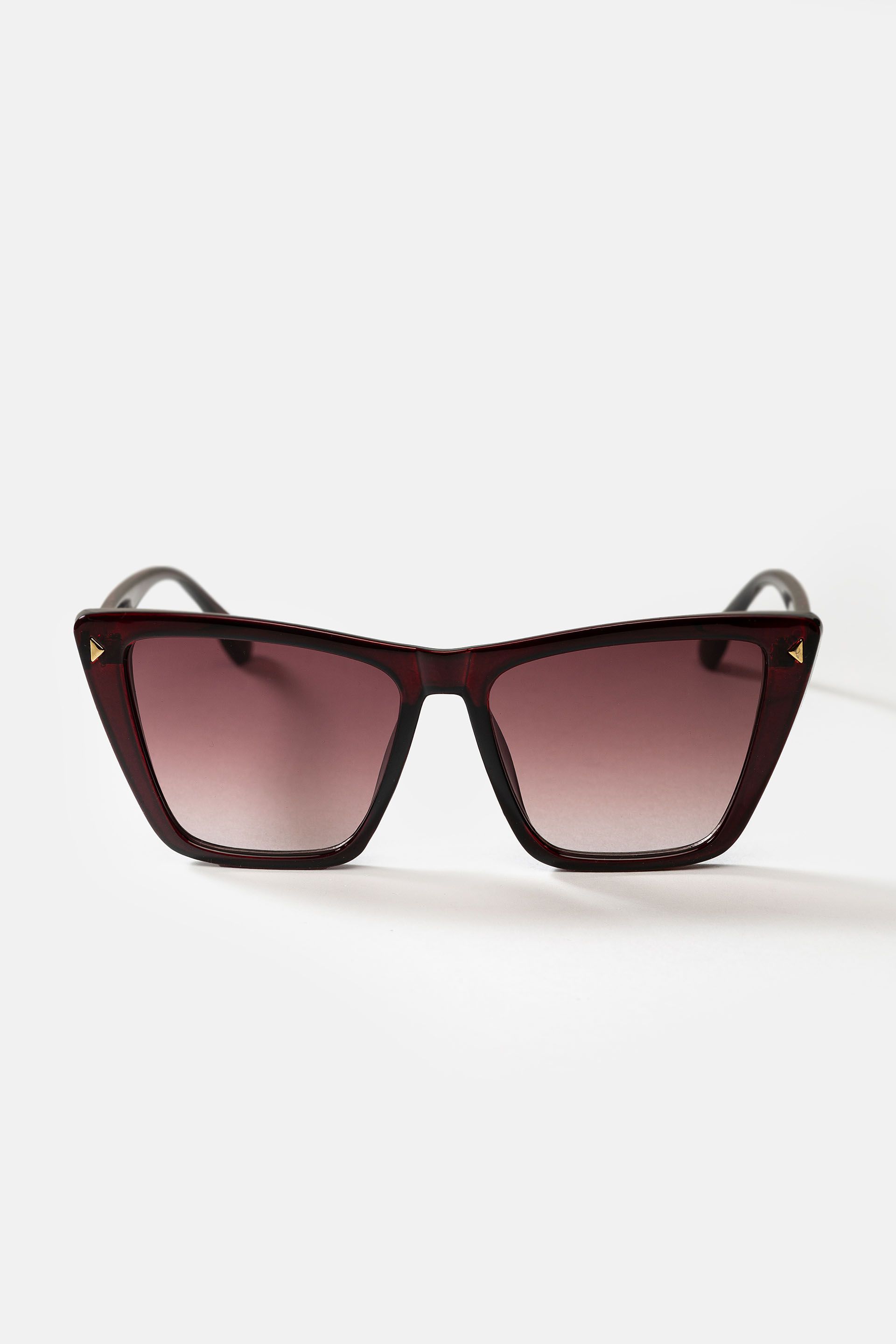 Trapezowe okulary w brązowej oprawce Makalu