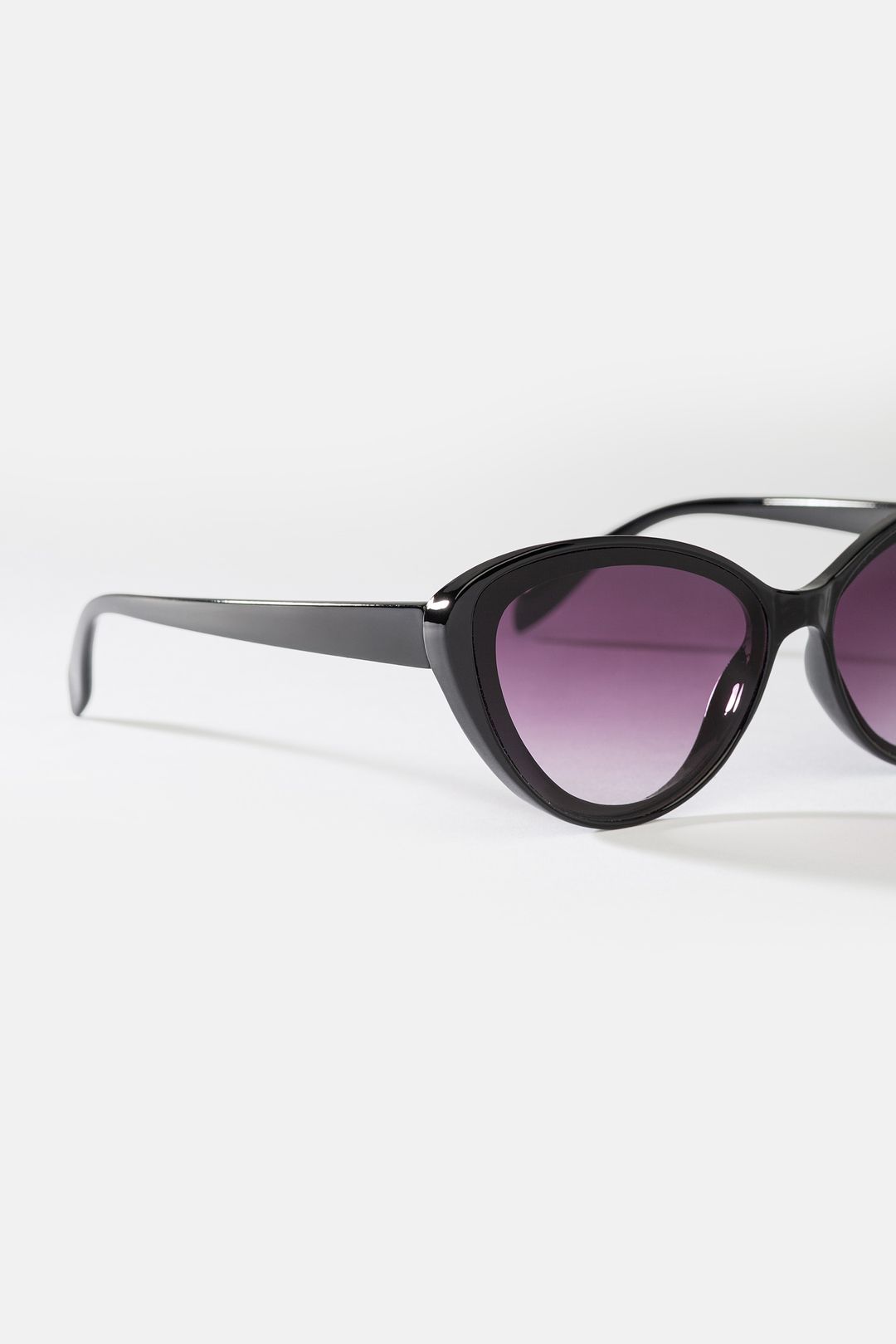 Czarne okulary przeciwsłoneczne damskie kocie UV400