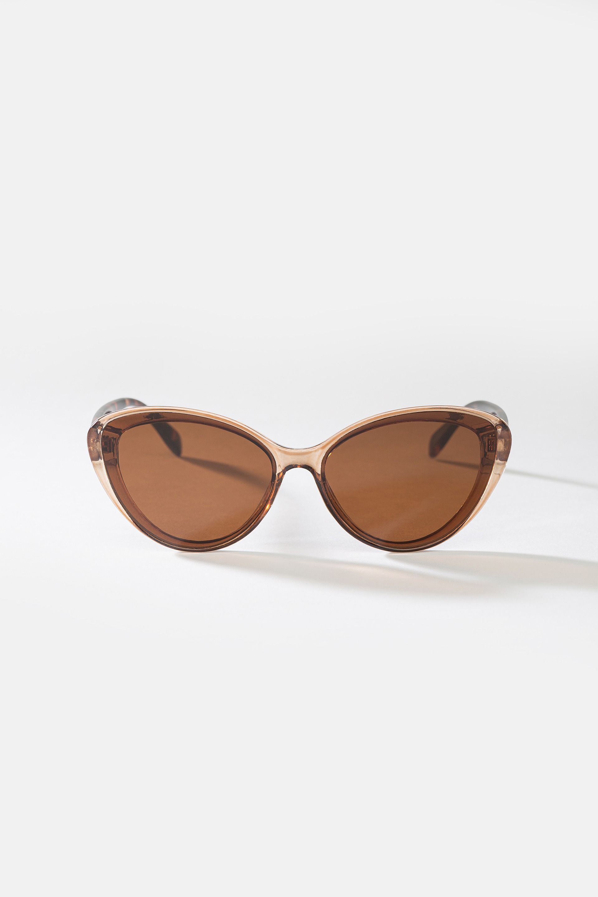 Brązowe okulary przeciwsłoneczne damskie UV400 owalne