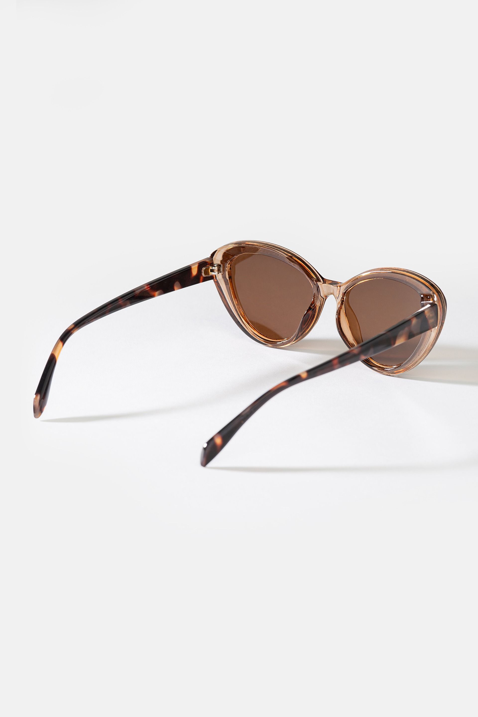 Brązowe okulary przeciwsłoneczne damskie UV400 owalne