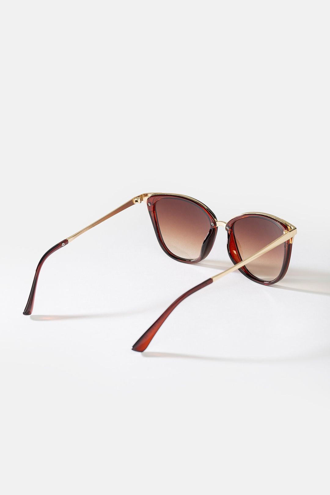 Brązowe okulary przeciwsłoneczne damskie UV400 transparentne