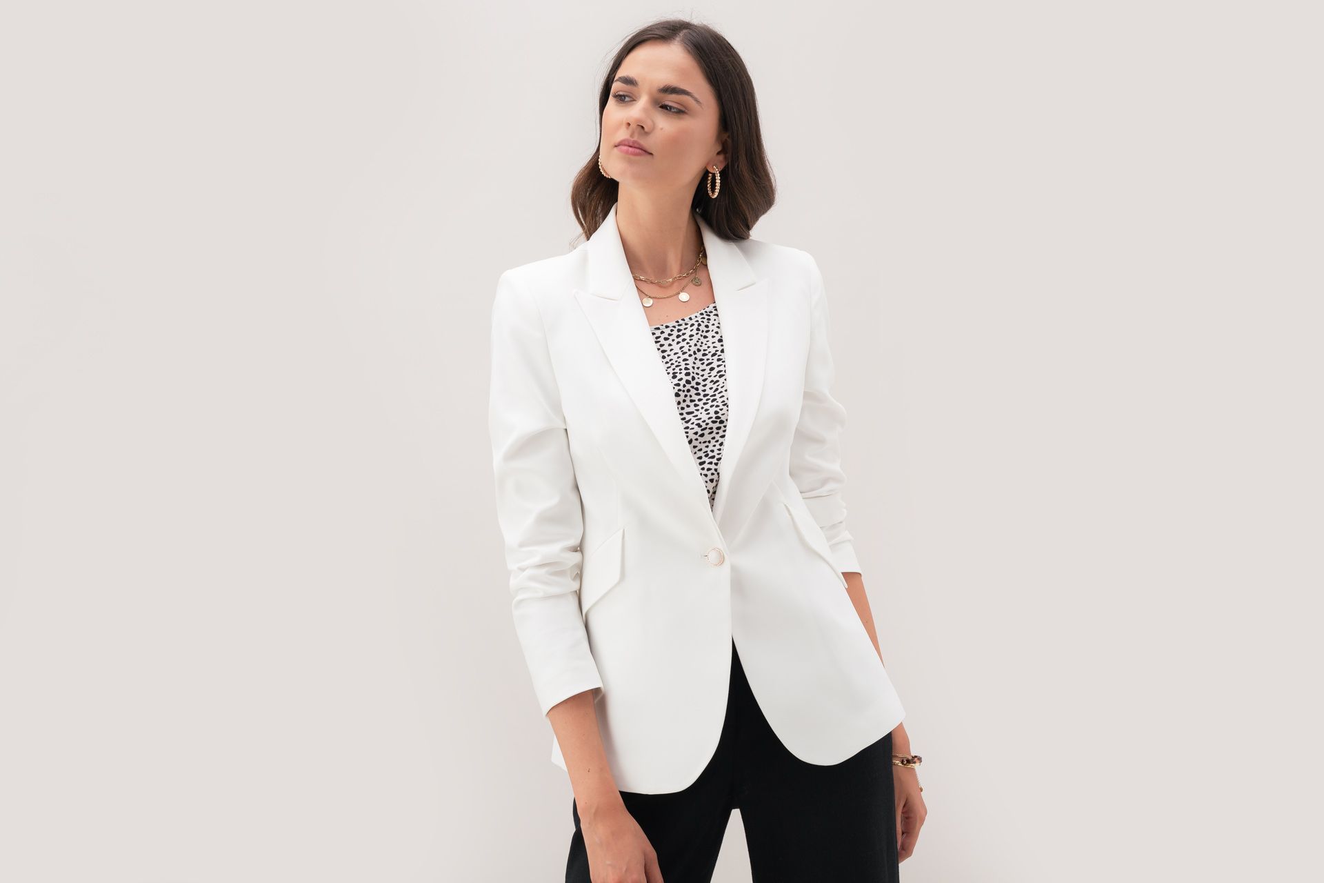 Elegancki żakiet w kolorze ecru Makalu
