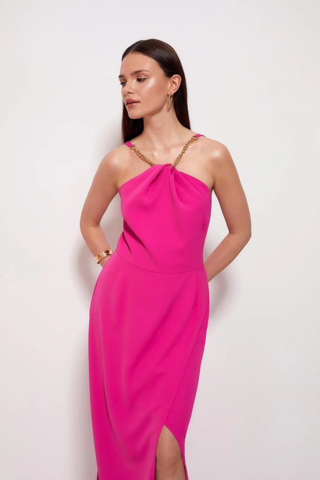 Różowa sukienka maxi Makalu
