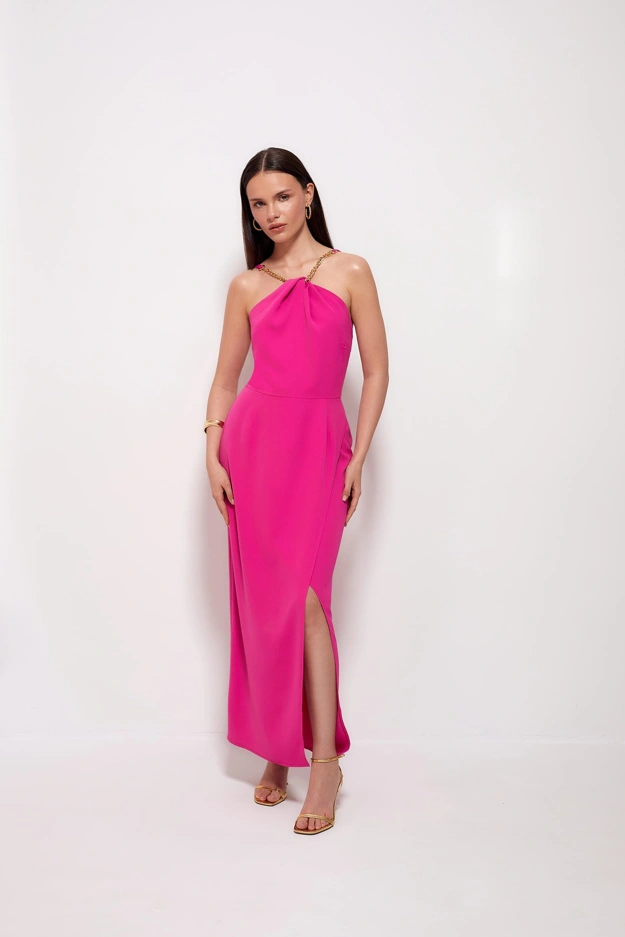 Różowa sukienka maxi Makalu