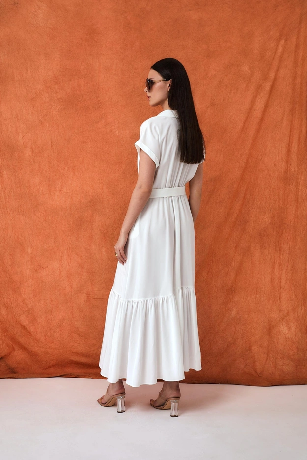 Biała sukienka maxi Makalu