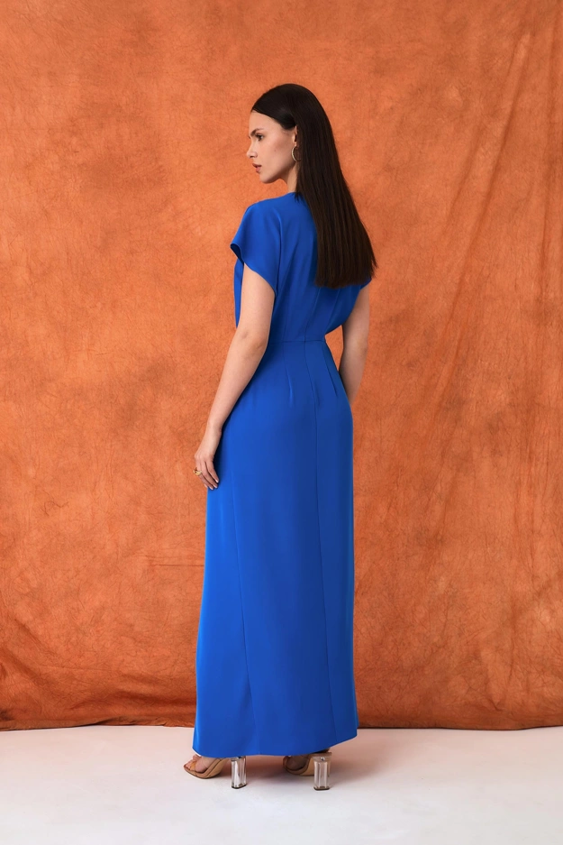 Kobaltowa sukienka maxi Makalu