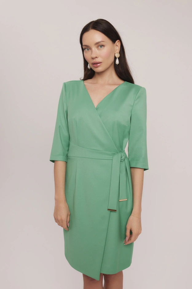 Kopertowa zielona sukienka Makalu