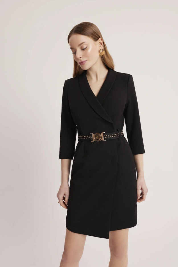 Elegancka czarna sukienka Makalu