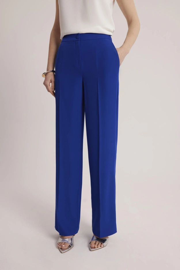 Eleganckie kobaltowe spodnie Makalu