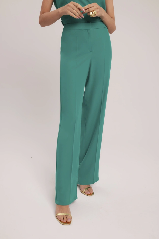 Szerokie spodnie w zielonym kolorze Makalu