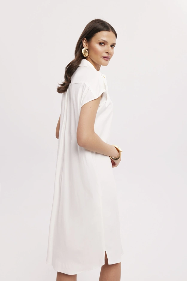 Koszulowa sukienka z tkaniny wiskozowej Makalu
