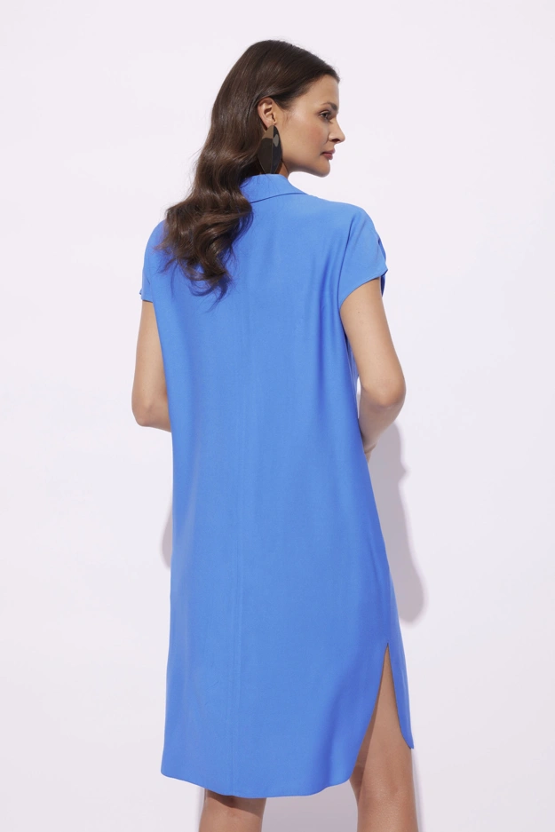 Koszulowa sukienka z tkaniny wiskozowej Makalu