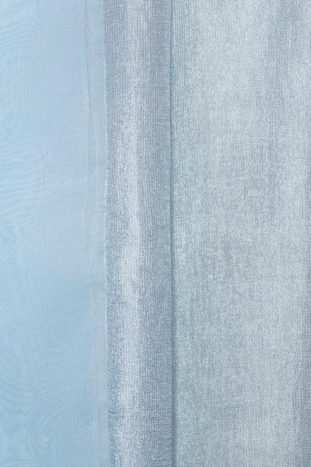 Wiskozowy szal w błękitnym kolorze Makalu