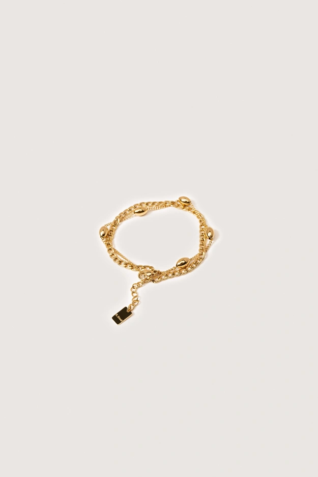 Złota bransoletka z ozdobnym łańcuszkiem Makalu