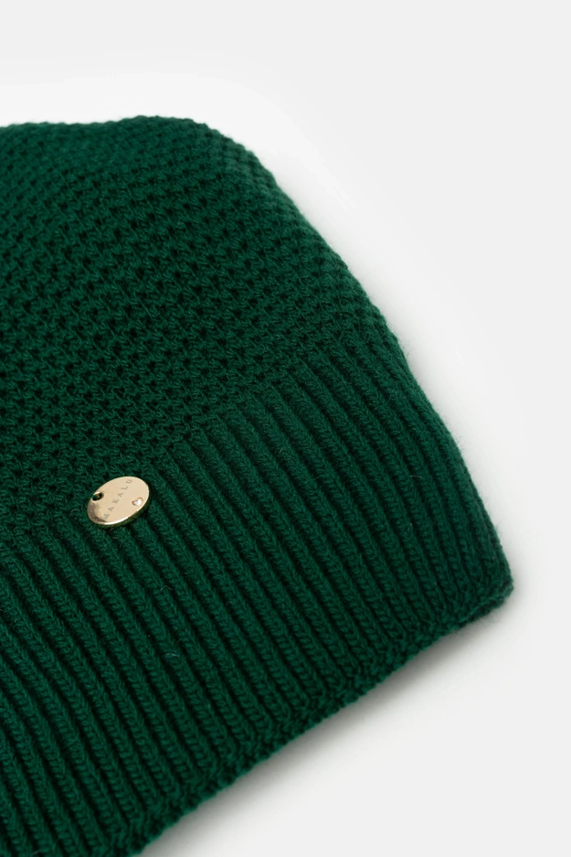 Zielona prążkowana czapka Makalu