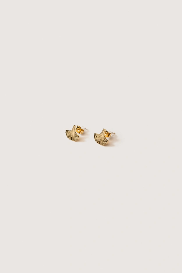 Złote kolczyki w kształcie liści Makalu