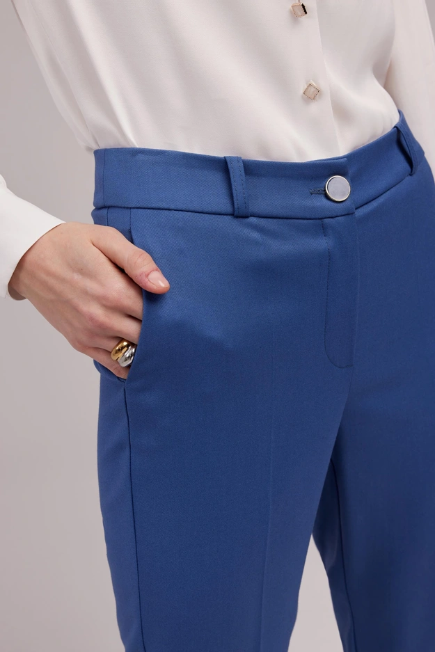 Niebieskie eleganckie spodnie Makalu