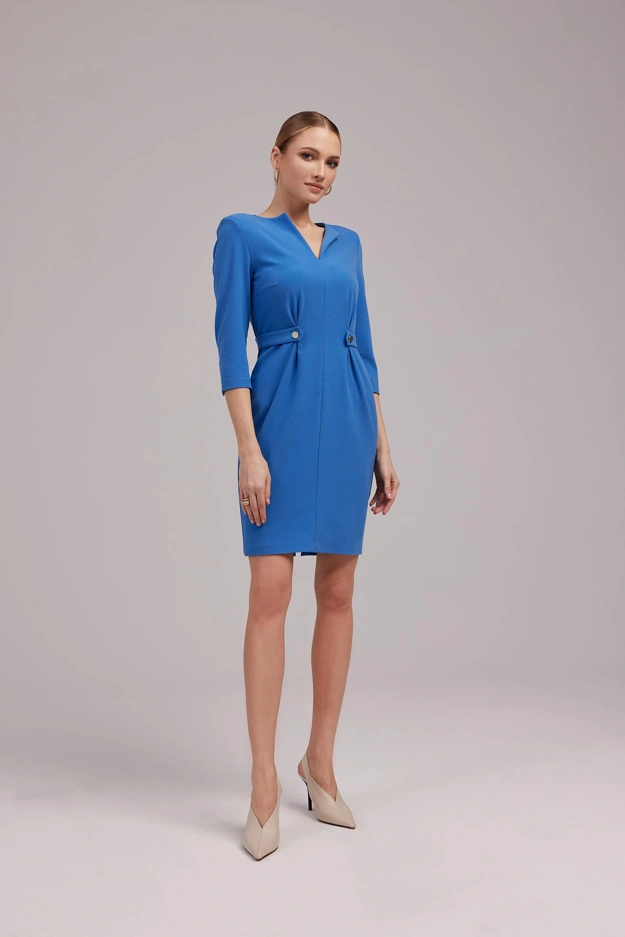 Niebieska elegancka sukienka Makalu