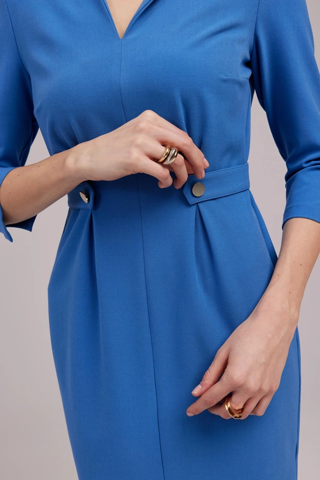 Niebieska elegancka sukienka Makalu