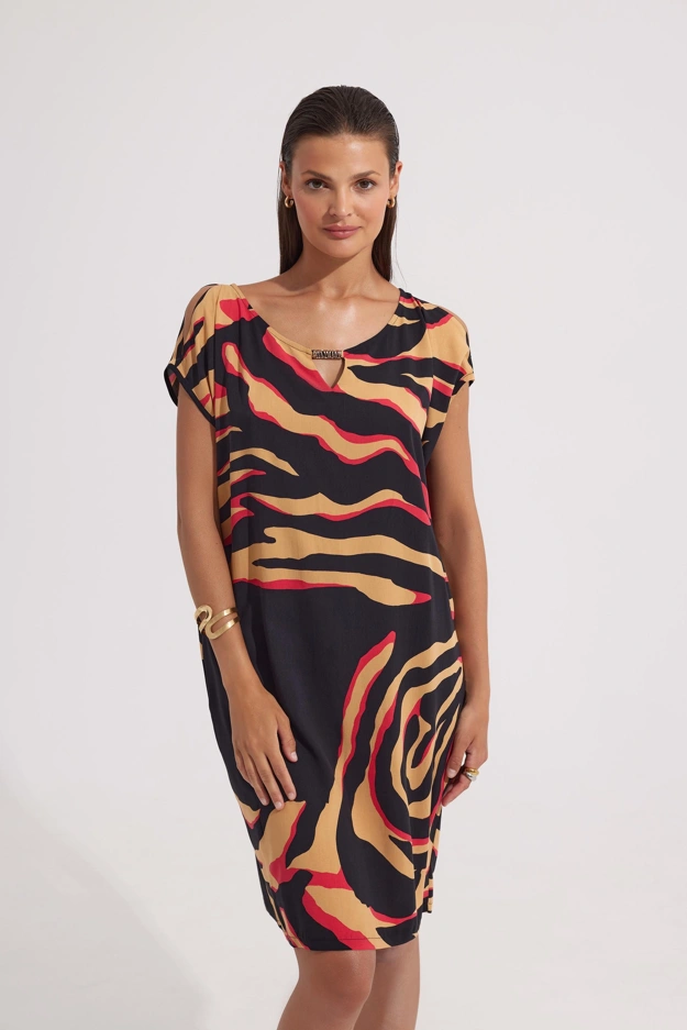 Kolorowa sukienka we wzory Makalu