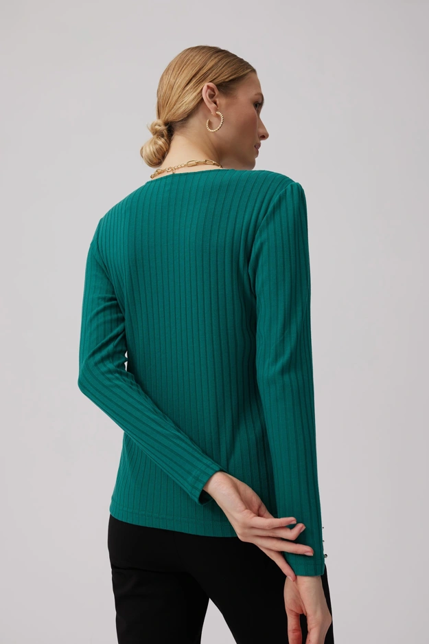Zielona bluzka z komfortowej tkaniny Makalu