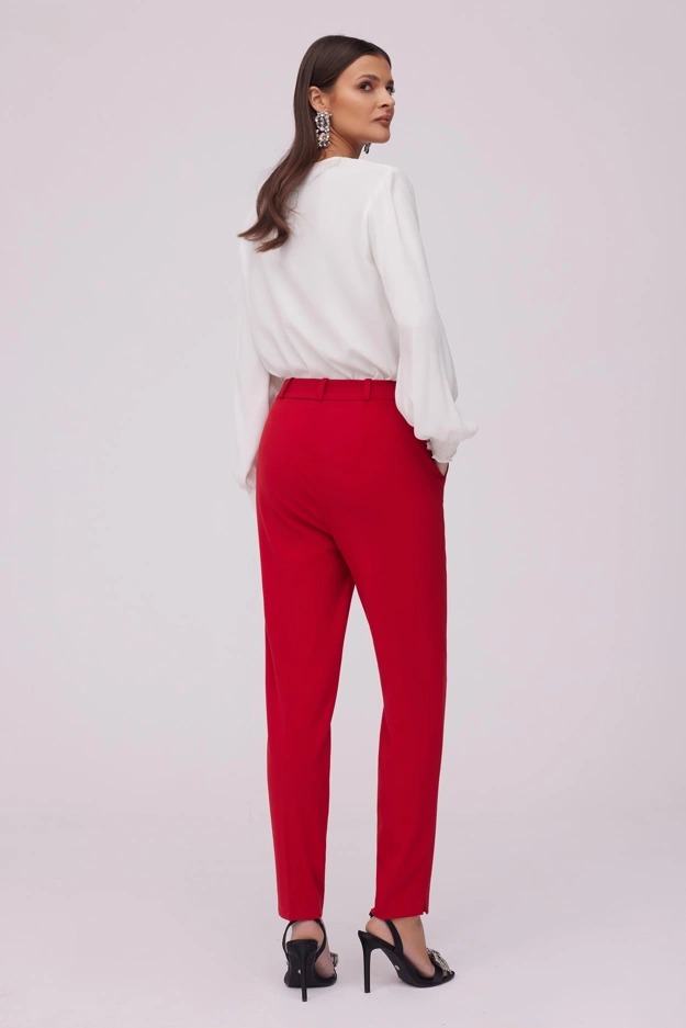 Czerwone eleganckie spodnie Makalu