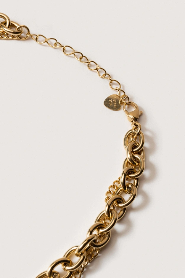 Złoty naszyjnik z łańcuszków Makalu