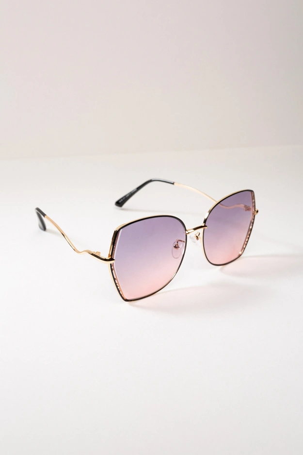 Okulary przeciwsłoneczne z różowymi szkłami Makalu