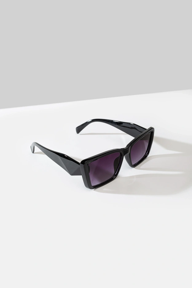 Czarne trapezowe okulary przeciwsłoneczne Makalu